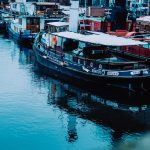 boats, flow, shipping, ship, port, old, tradition, inland shipping, morning hour, reflection-4890242.jpg